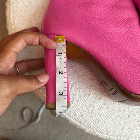 BY FAR Hot Pink Square Toe Leather Booties Size 39 / US 9 - Picture 5 of 5